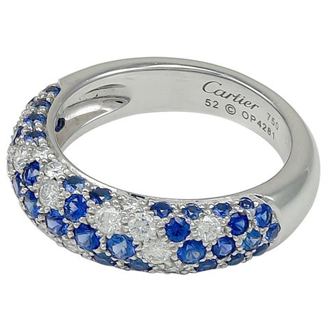 cartier sapphire and diamond ring